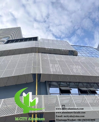 Cnc Punching Metal Panels Aluminum Facade Screen Sheet Pvdf Durable Coating