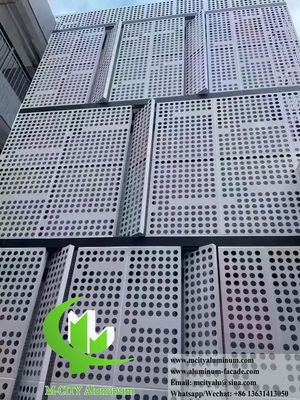Cnc Punching Metal Panels Aluminum Facade Screen Sheet Pvdf Durable Coating