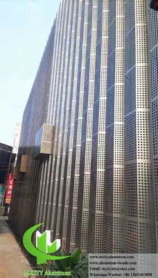Cnc Punching Metal Panels Aluminum Facade Screen Sheet Pvdf Durable Coating