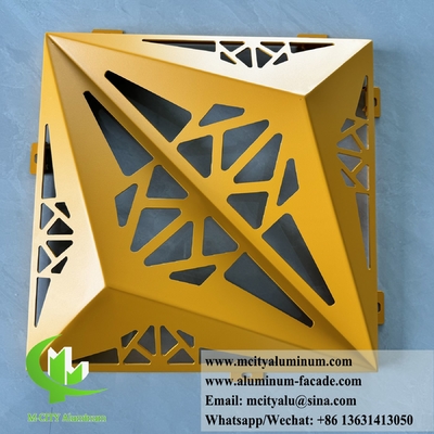 3D Facade Design Metal Sheet Aluminium Cladding Perforated Sheet