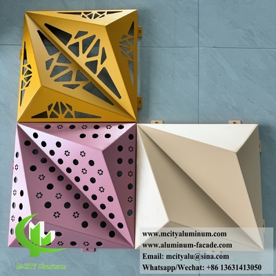 3d Wall Panels Metal Facades Triangle Shape Aluminum Panels