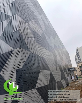 Customized Perforated Aluminum Facade Cladding for Building Facade Decoration with Modern Design
