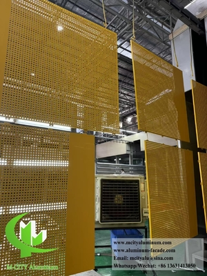 Lightweight and Strong Perforated Aluminum Facade Screen Sheet with CNC Punching for High-Rise Buildings