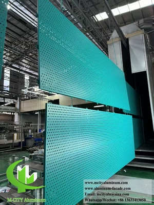 Customized decorative perforated aluminum facades for wall cladding