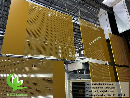 Lightweight and Strong Perforated Aluminum Facade Screen Sheet with CNC Punching for High-Rise Buildings