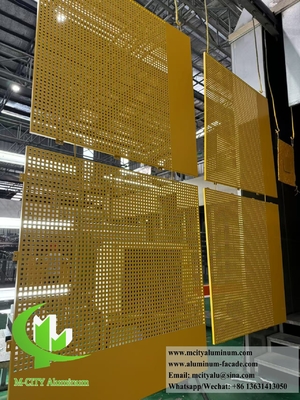 Lightweight and Strong Perforated Aluminum Facade Screen Sheet with CNC Punching for High-Rise Buildings