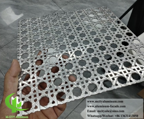 Woven Metal Screen Aluminum Perforated Sheet For Ceiling Fence Wall Cladding