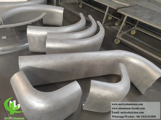 Customized Hyperbolic Metal Facades Aluminum Cladding Double Curved