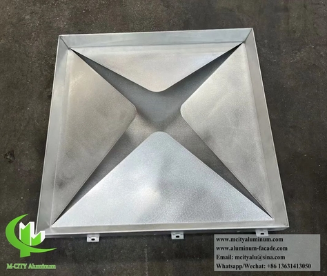 3D Metal Cladding Aluminum Panels For Prefabricated And Customized Facade Design With Round Holes Perforation