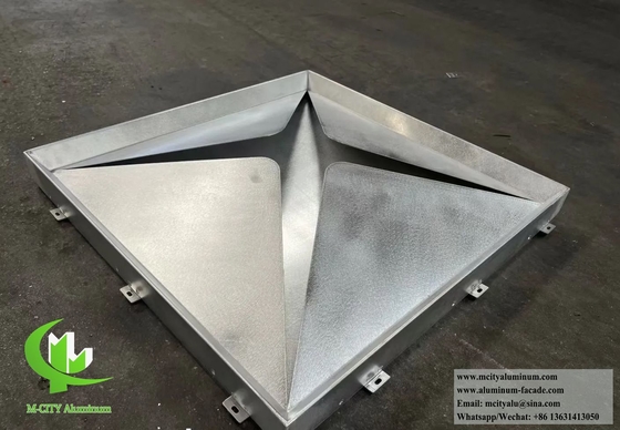 3D Metal Cladding Aluminum Panels For Prefabricated And Customized Facade Design With Round Holes Perforation