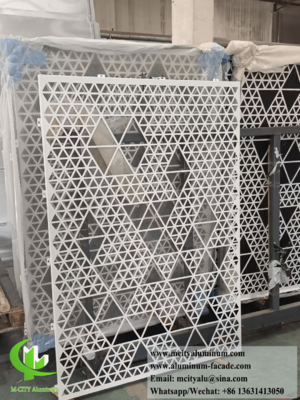 CNC carved aluminum panels for building facades