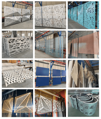 3D Perforated Alumminum Facade  Panels Exterior Wall Cladding