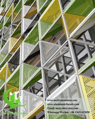 Perforated Aluminum Facade Wall Cladding Decoration