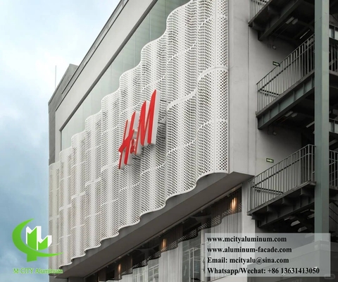 Perforated aluminum facade system wall cladding decoration China factory