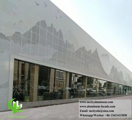Architectural Metal facade Panel With Perforation Pattern