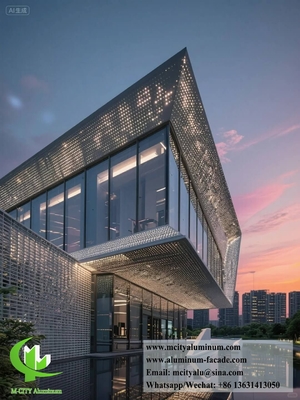 Exterior Wall Panel Metal Aluminum Screen With Akzo Nobel Coating