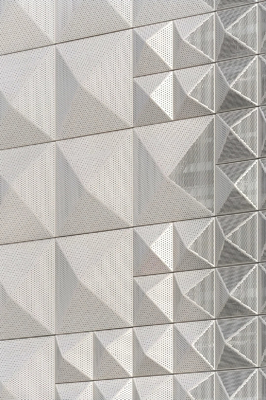 3D Perforated Alumminum Facade  Panels Exterior Wall Cladding