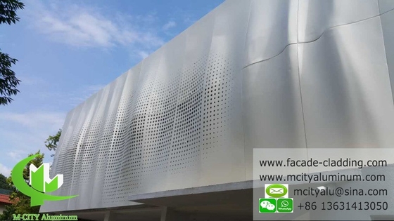 Architectural facade aluminum cladding sheet perforated sheet supplier