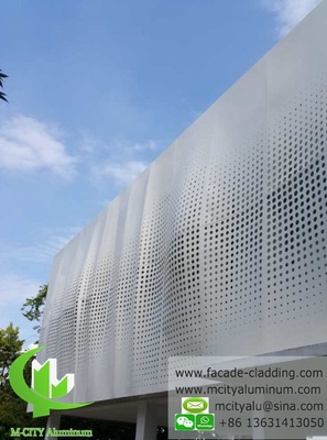 Architectural facade aluminum cladding sheet perforated sheet