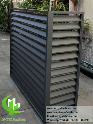 Louver Blade Aluminum AC Cover Heat Pump Cover Metal Screen Size Customized