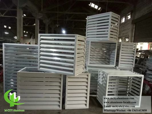 Louver Blade Aluminum AC Cover Heat Pump Cover Metal Screen Size Customized