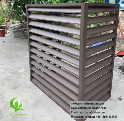 Louver Blade Aluminum AC Cover Heat Pump Cover Metal Screen Size Customized