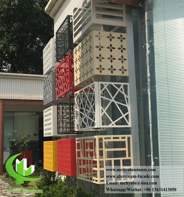 Aluminum Air Conditioner Cover Heat Pump Cover Metal Screen CNC cut pattern