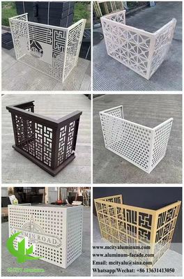 Aluminum Air Conditioner Cover Heat Pump Cover Metal Screen CNC cut pattern