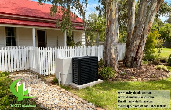 Aluminum Air Conditioner Cover Heat Pump Cover Metal Screen CNC cut pattern