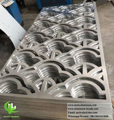 Laser Cut Aluminum Screen Metal 10mm Perforated Partition with 10mm framing