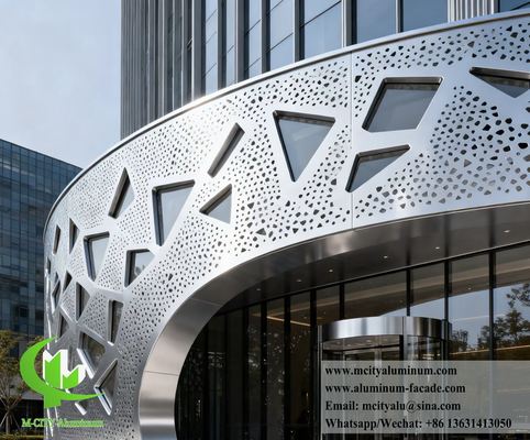 Architectural Aluminum Facade Perforating Screen Metal Cladding Panel Export To Malaysia