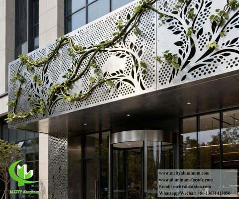 Architectural Aluminum Facade Perforating Screen Metal Cladding Panel Export To Malaysia