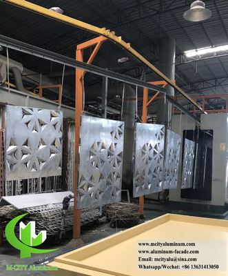 3D laser cut aluminum sheet metal screen for wall facades