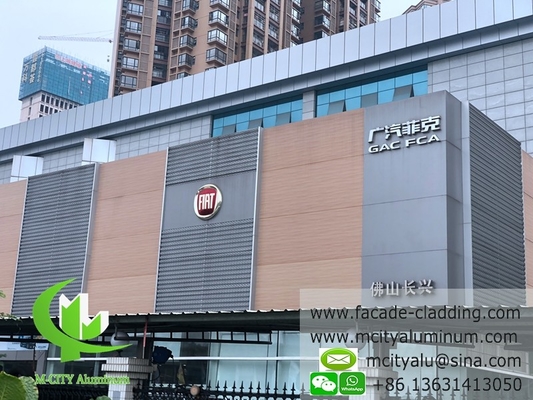 CNC cutting aluminum facade for wall cladding powder coating outdoor use