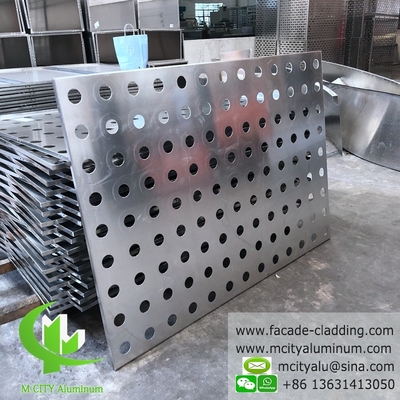 Architectural aluminum panel for facade cladding customized perforation