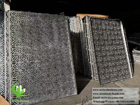 Perforated aluminum facades laser cut design with 3mm