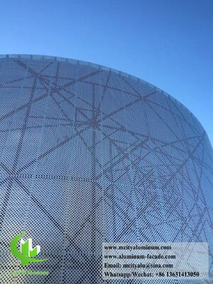 Aluminum Wall Panel Perforated Facade System Outdoor Indoor Decoration