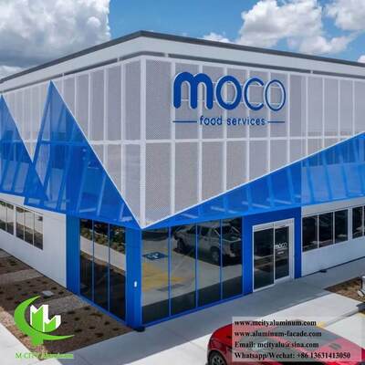 Perforated Aluminum Outdoor Wall Cladding Architectural Facade System