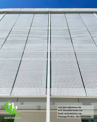 Perforated Aluminum Outdoor Wall Cladding Architectural Facade System