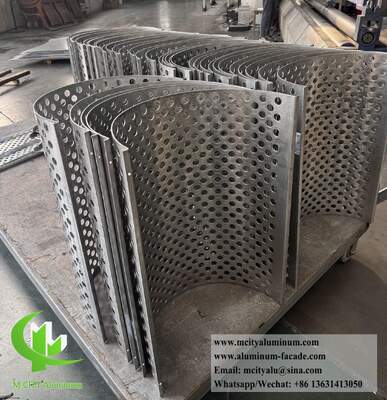 Curved Perforated Aluminum Panels for facade and ceiling decoration