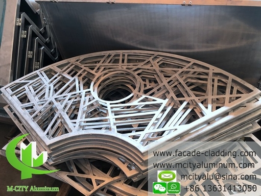 Architectural aluminum panel for facade cladding customized perforation