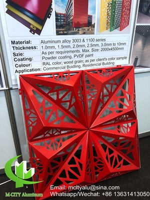 Punched Aluminium facade perforated panel for building cladding