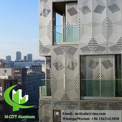 Aluminium facade perforated sheet  for building cladding waterproof supplier