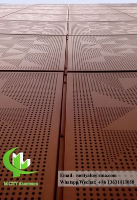 Punched Aluminium facade perforated panel for building cladding