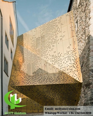 Aluminium facade perforated sheet  for building cladding waterproof