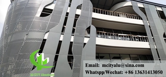 Peforated sheet aluminum facade cladding panel powder coated panel supplier