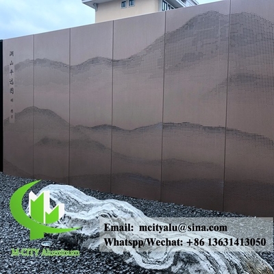 Architectural aluminum panel for facade cladding customized perforation