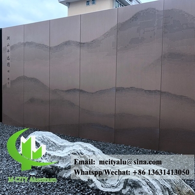 Architectural aluminum panel for facade cladding customized perforation supplier