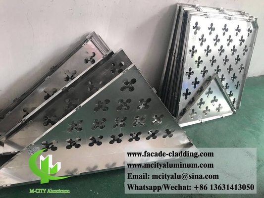 Wood grain  color Metal aluminum panel for curtain wall facade