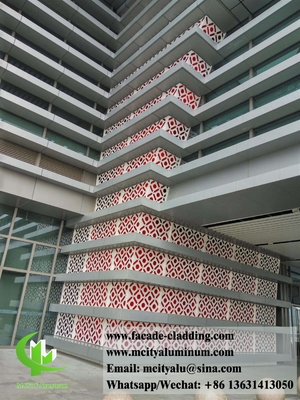 Wood grain  color Metal aluminum panel for curtain wall facade
